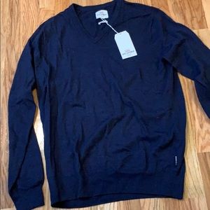 Ben Sherman Mens Long Sleeve V-Neck Sweater